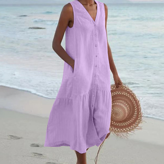 Sandrine | Light Summer Dress – Elegance and V-Neck