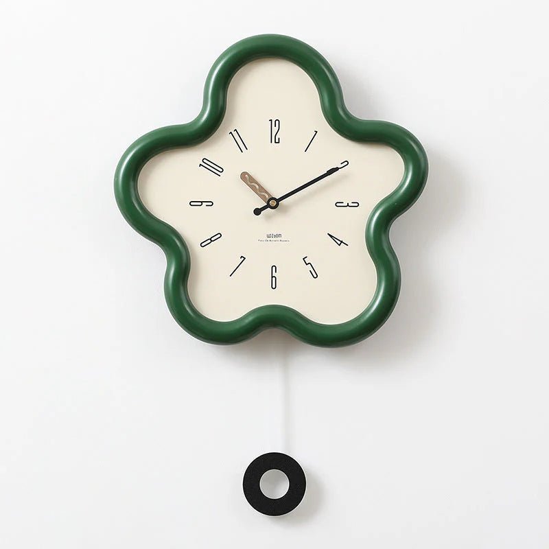 Horloge Murale Pendule Fleur 3D – Élégance Décorative Et Style Moderne