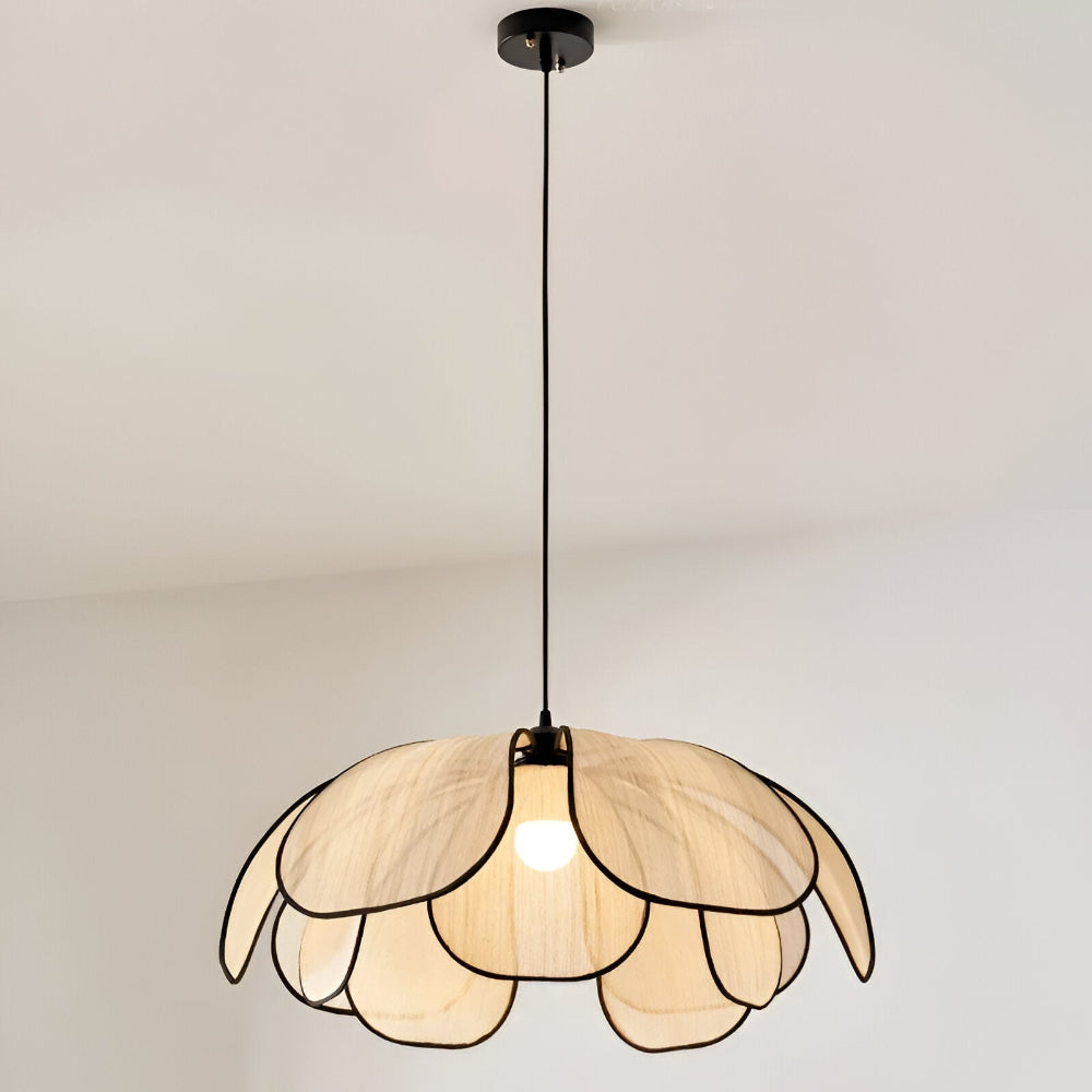 Elegante lampada a sospensione in vimini naturale - Decorazione naturale e illuminazione armoniosa