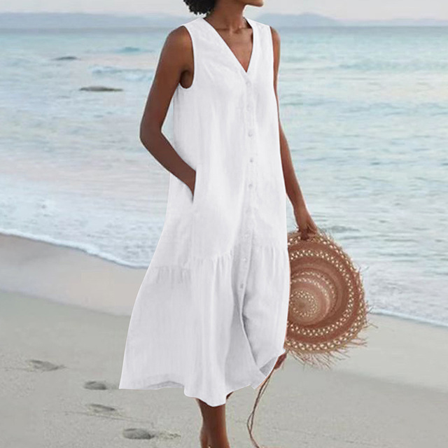 Sandrine | Light Summer Dress – Elegance and V-Neck