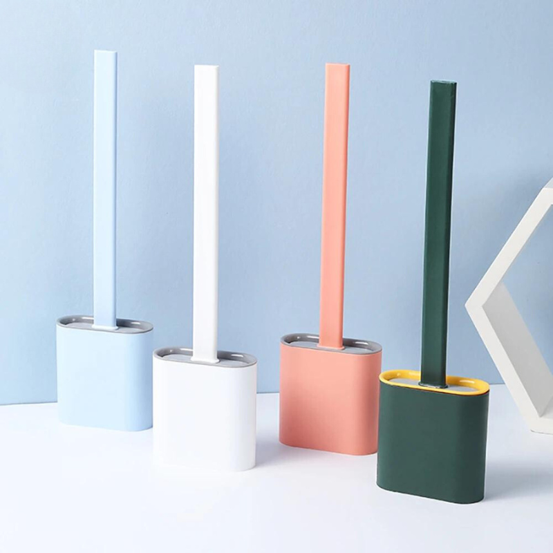 Escova de Casa de Banho em Silicone Flexível – Limpeza Eficaz e Higiénica