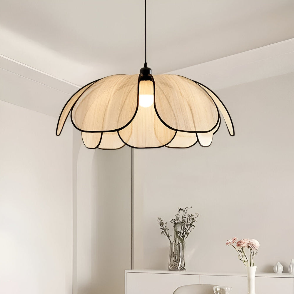 Elegante lampada a sospensione in vimini naturale - Decorazione naturale e illuminazione armoniosa