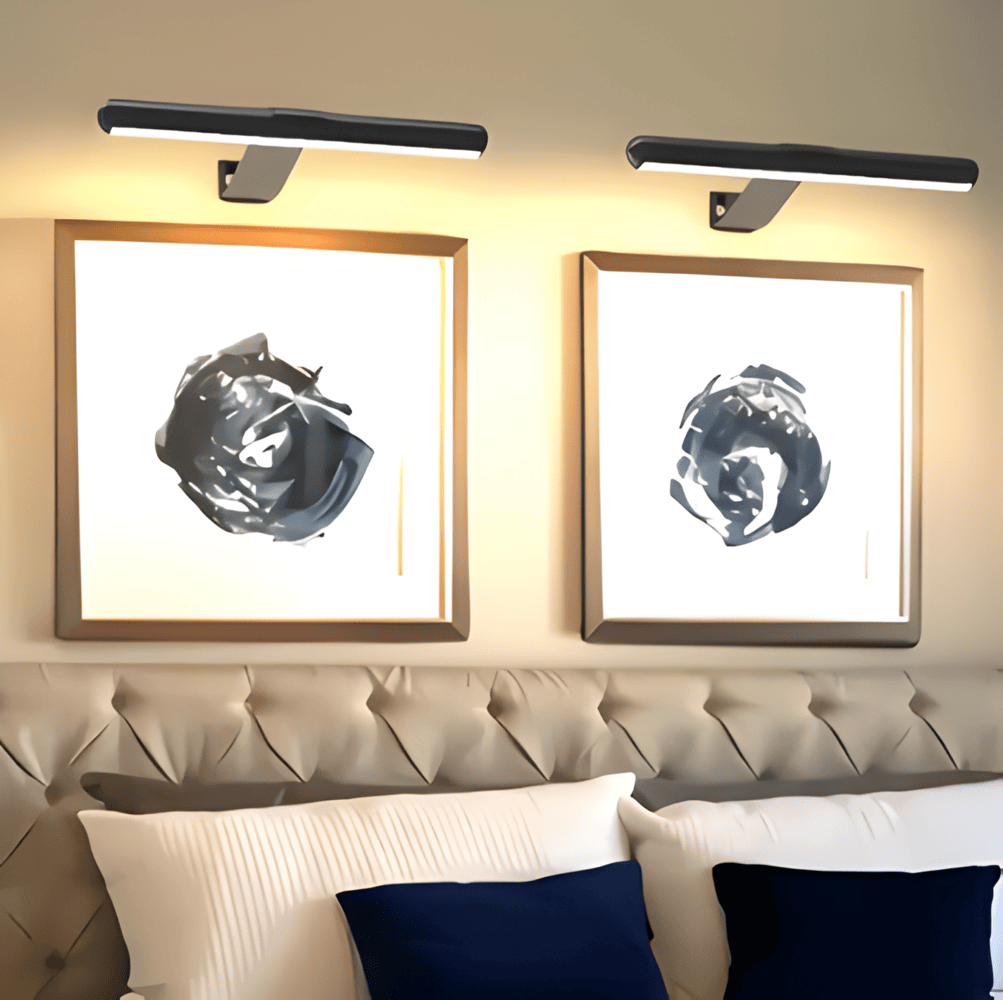 Candeeiro de parede LED recarregável USB sem fios - Rotação total e recarga prática