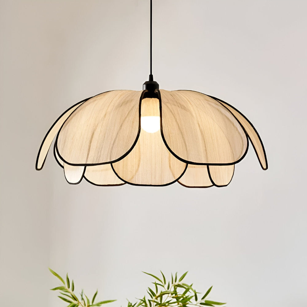 Elegante lampada a sospensione in vimini naturale - Decorazione naturale e illuminazione armoniosa