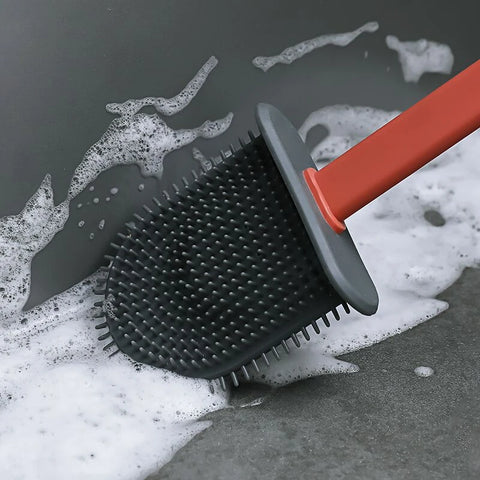 Escova de Casa de Banho em Silicone Flexível – Limpeza Eficaz e Higiénica