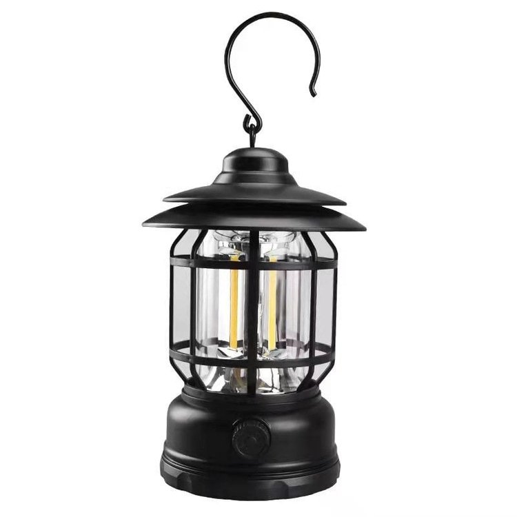 Candeeiro de campismo LED retro - Estilo vintage e praticidade