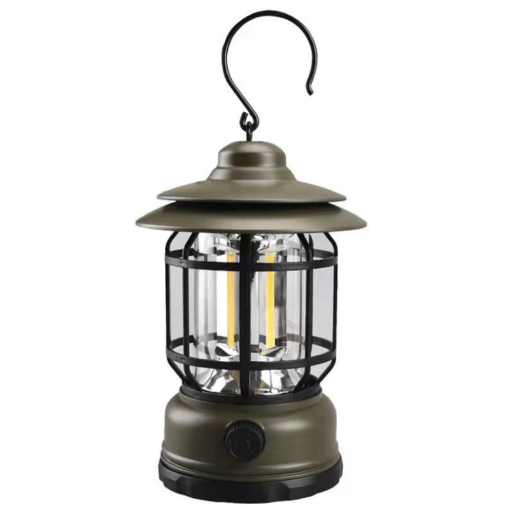 Candeeiro de campismo LED retro - Estilo vintage e praticidade