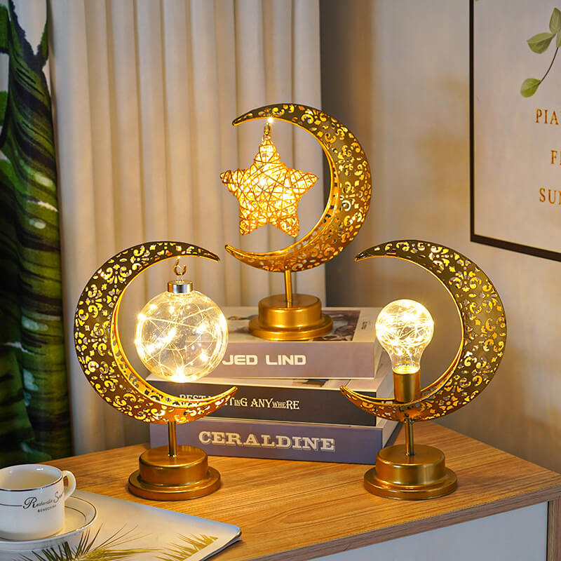 Lampe Lune Dorée — Éclat Magique & Ambiance Enchantée