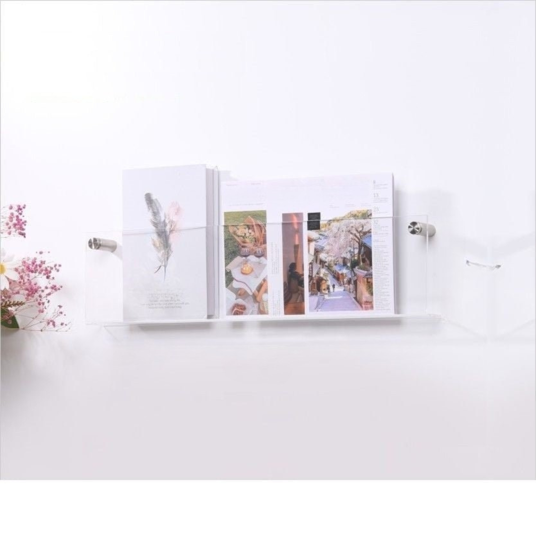 Wandrek Tijdschrift Houder Transparant – Chic En Modern Ontwerp 