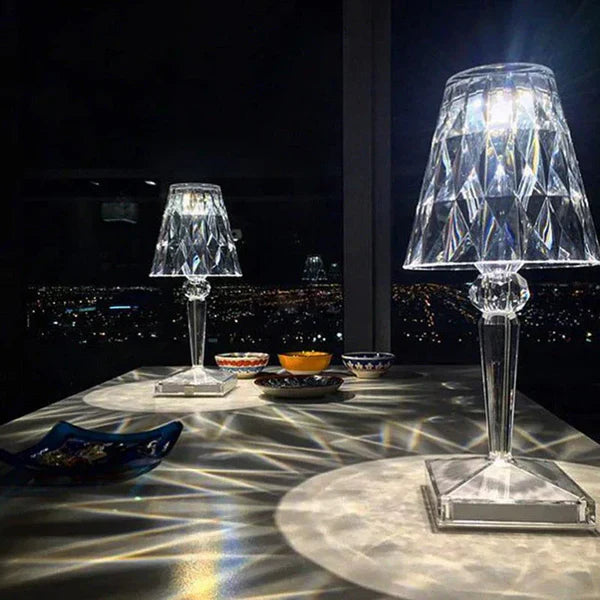 Lampe De Table Cristalline – Élégance Moderne Et Ambiance Chaleureuse