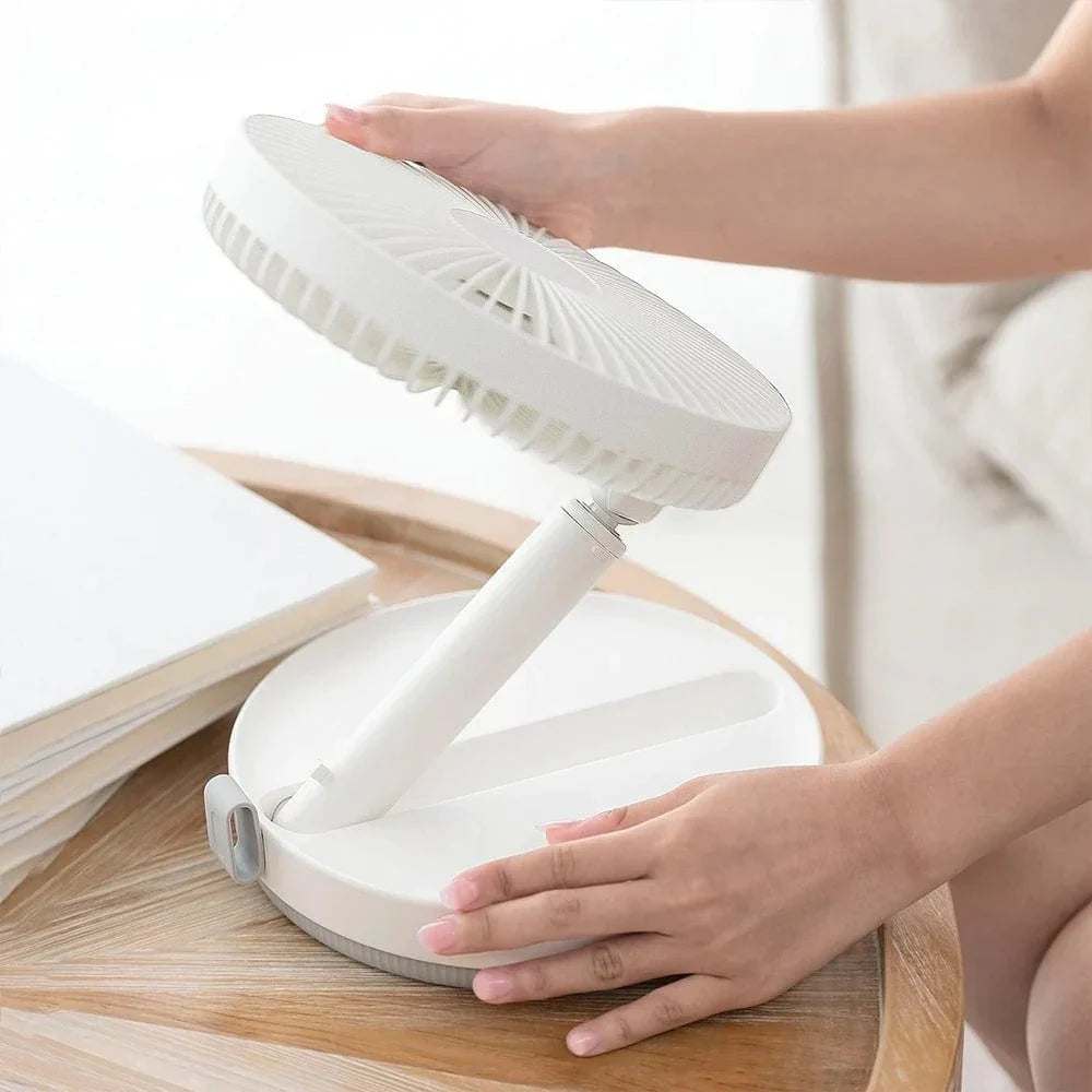 Ventilateur Portatif Télescopique Avec Batterie Intégrée