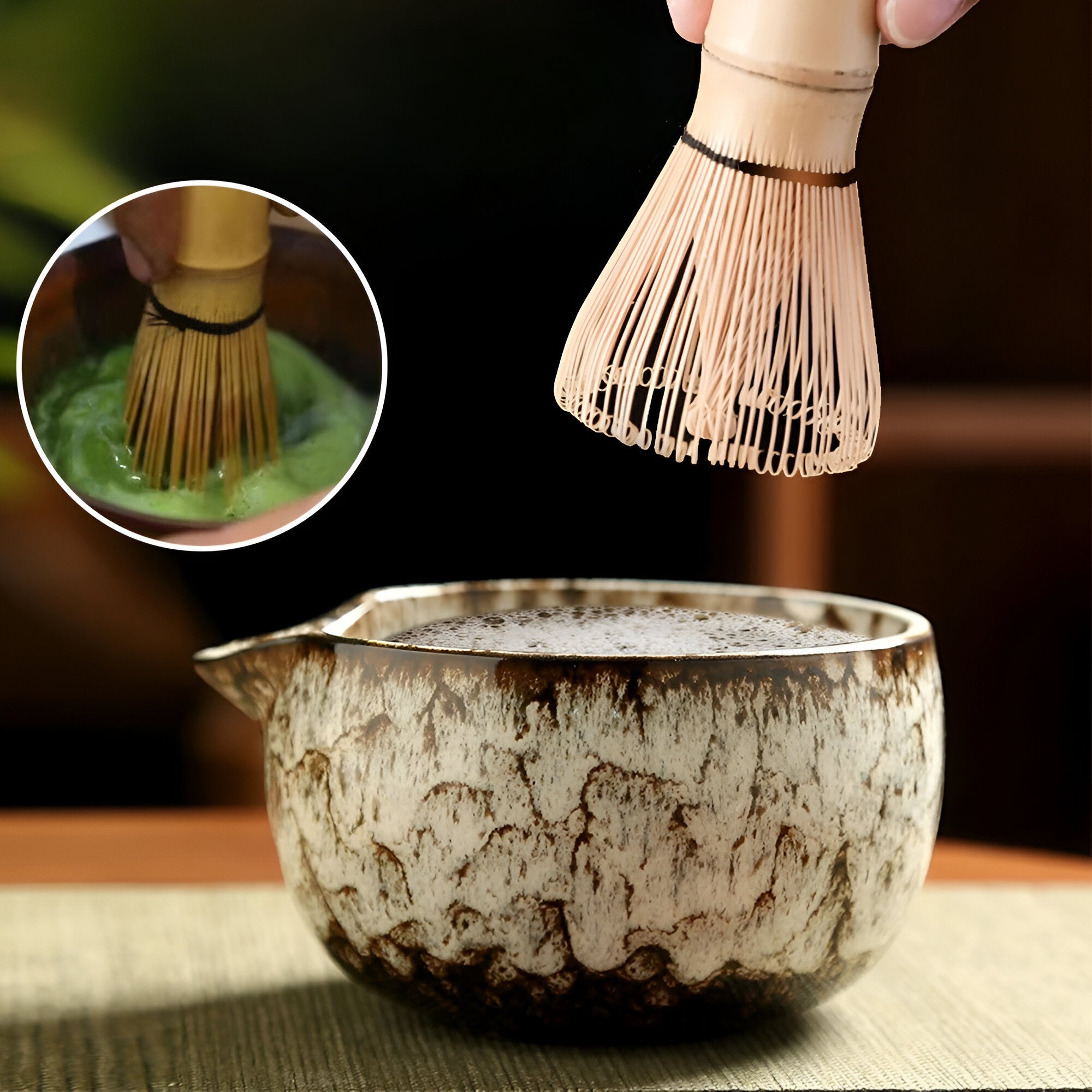 Matcha 6-dielna súprava na prípravu - remeselná elegancia a rafinovaná chuť