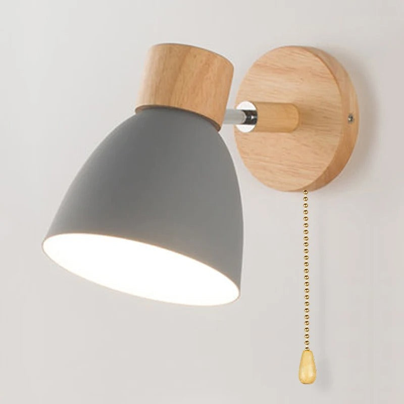 Nowoczesna Lampa Ścienna – Styl Minimalistyczny i Naturalny Akcent 