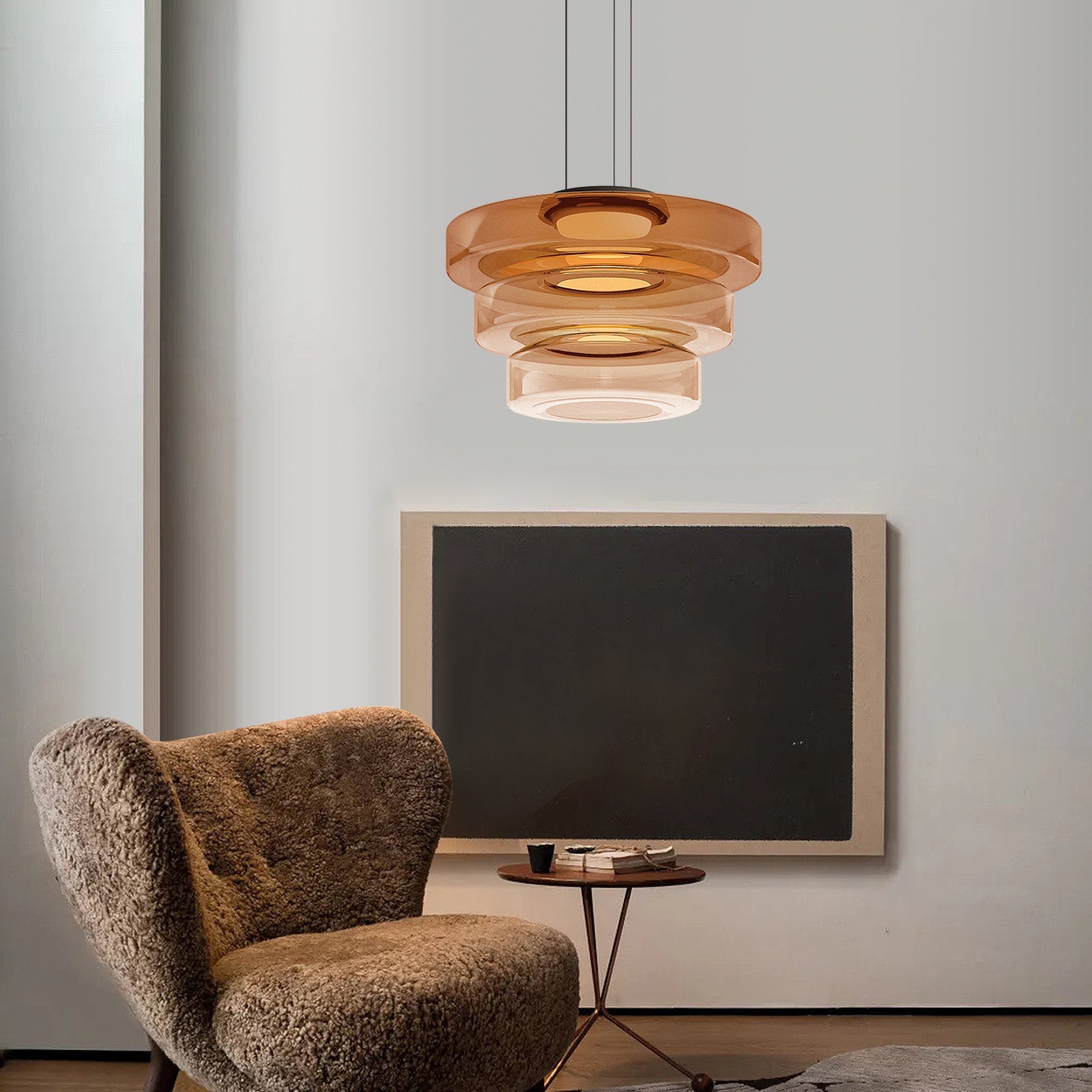 Skleněná závěsná lampa ve stylu Bauhaus - elegance a modernost