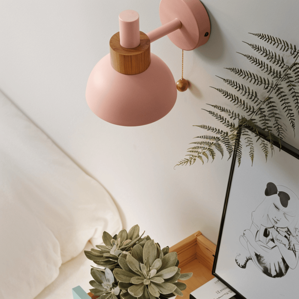 Lampă de perete pastel cu întrerupător - iluminare moale și stil modern