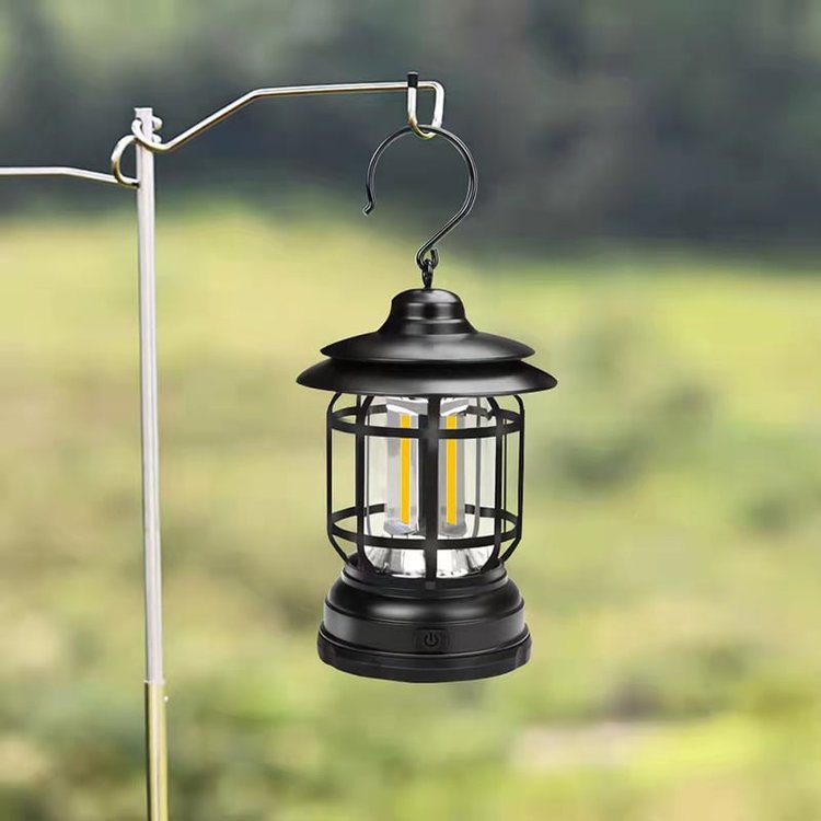Retro lampa kempingowa LED - styl vintage i praktyczność