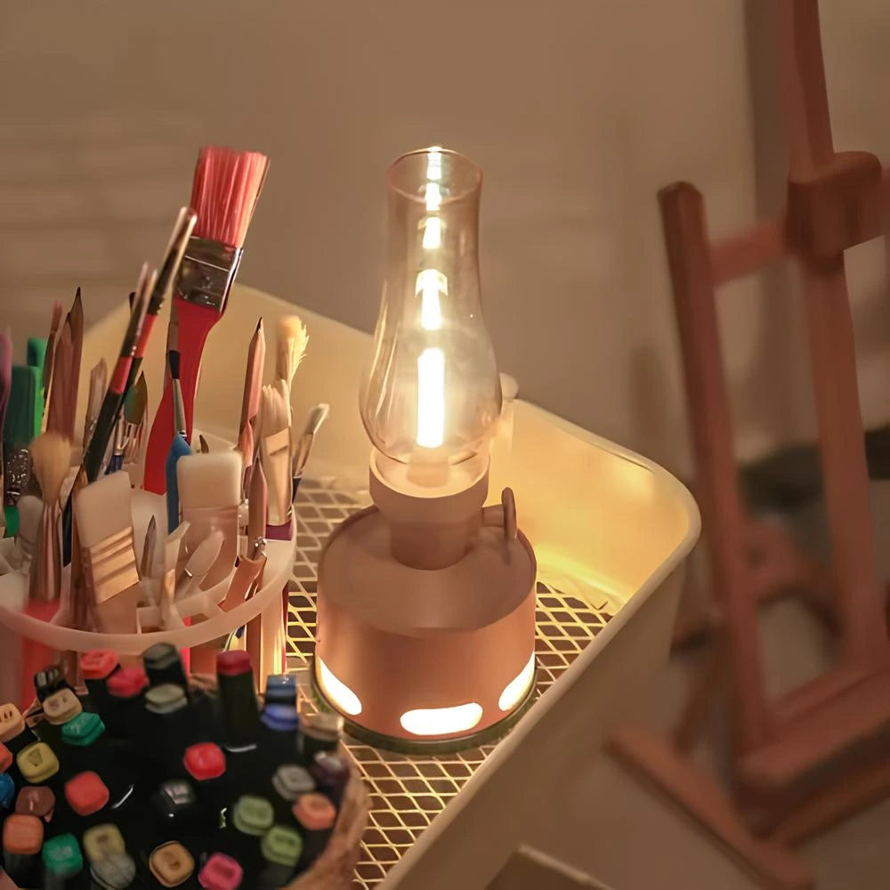 Lanterna LED Estilo Retro – Iluminação Decorativa Elegante 