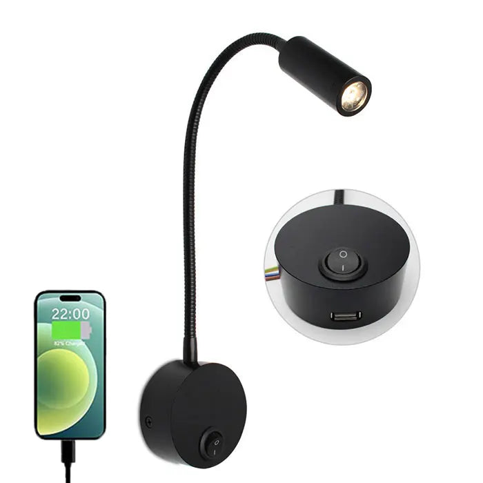 Flexibel LED-vägglampa - rörlighet, elegans och riktat ljus