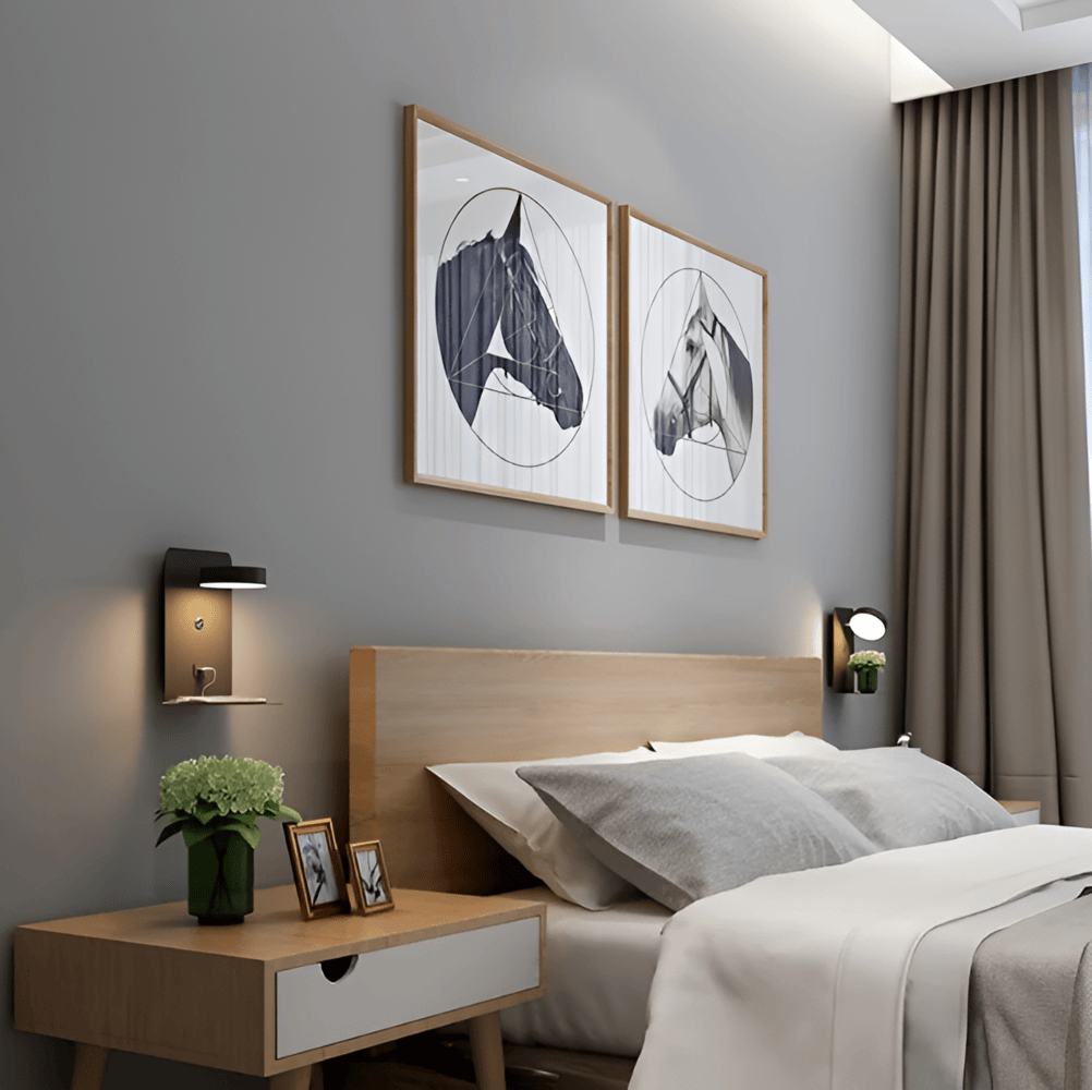 Led-Wandleuchte mit Regal Und USB-Anschluss - Modernes Design & 2-in-1-Funktion