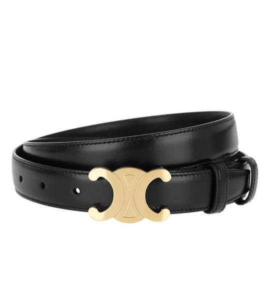 Elegant Bælte – Chic Finish Og Trendy Guldspænde 