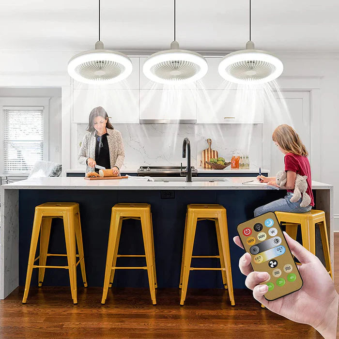 Multifunctionele Plafondventilator – Luchtcirculatie en Ingebouwde Verlichting 