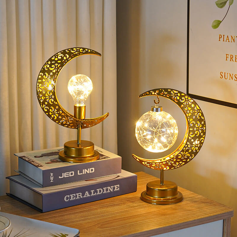 Lampe Lune Dorée — Éclat Magique & Ambiance Enchantée