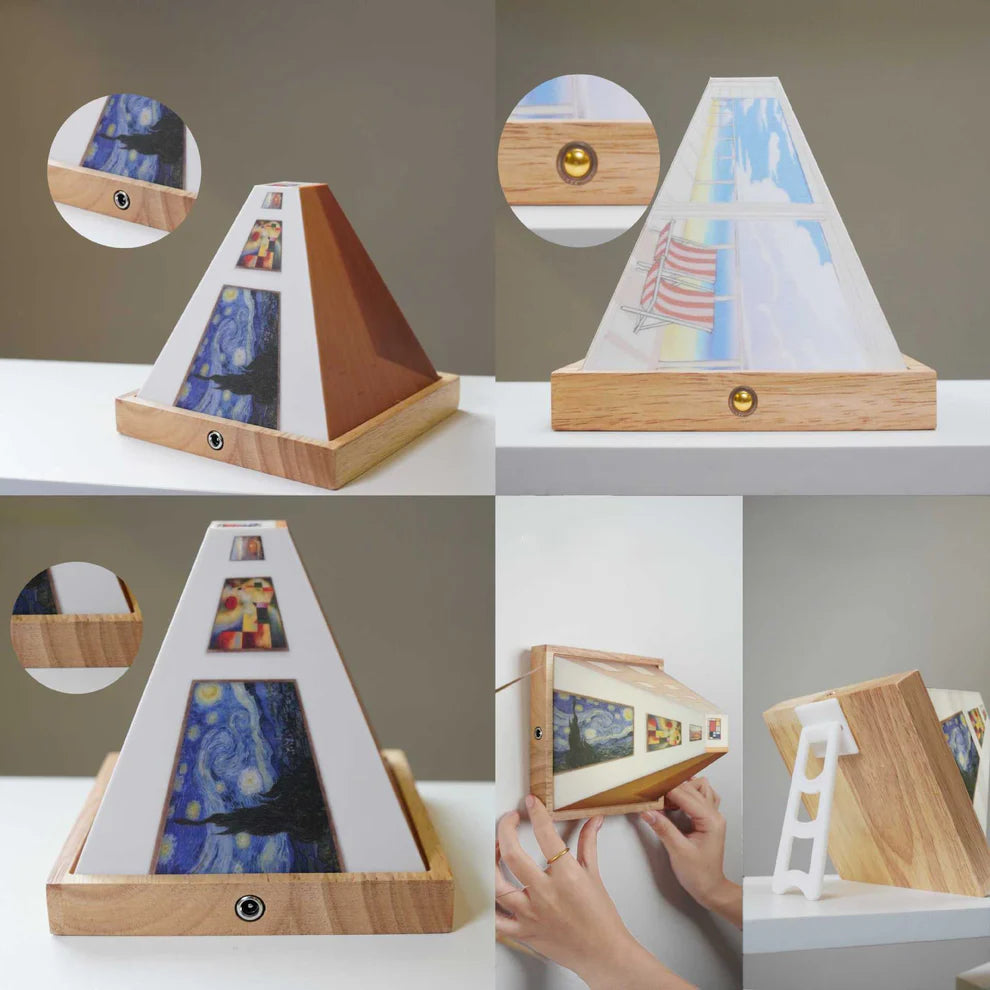 Nástěnná dekorativní lampa – 3D vizuální iluze 