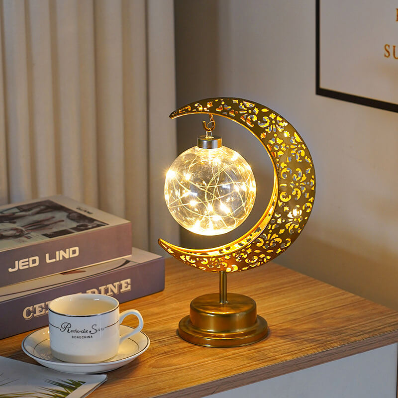 Lampe Lune Dorée — Éclat Magique & Ambiance Enchantée