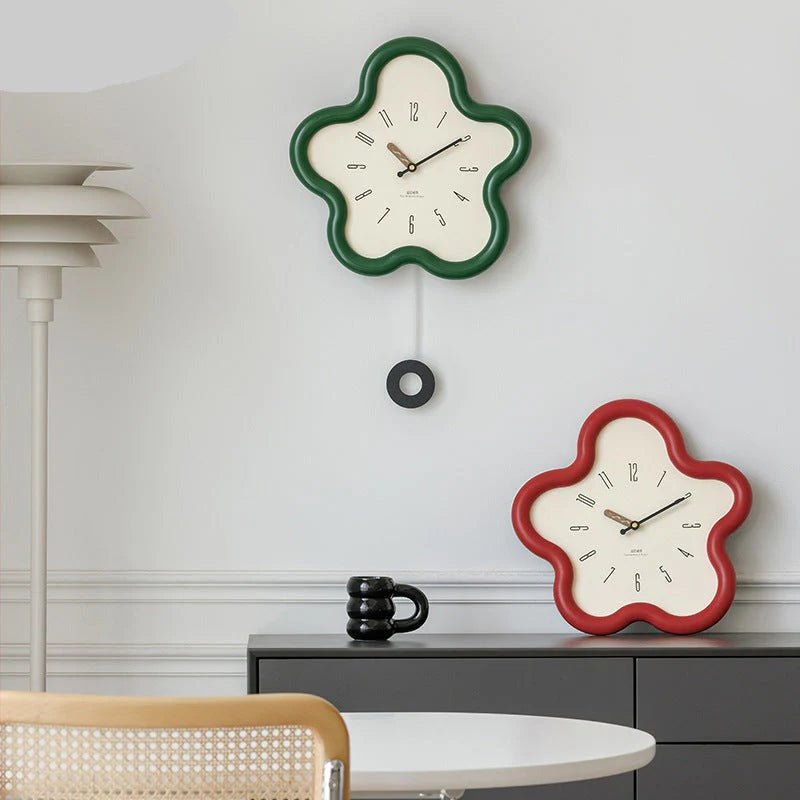 Horloge Murale Pendule Fleur 3D – Élégance Décorative Et Style Moderne