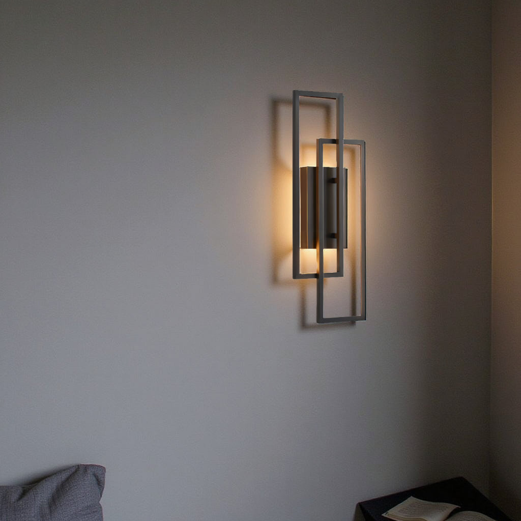 Rektangulær Geometrisk Vegglampe – Eleganse Og Modernitet 