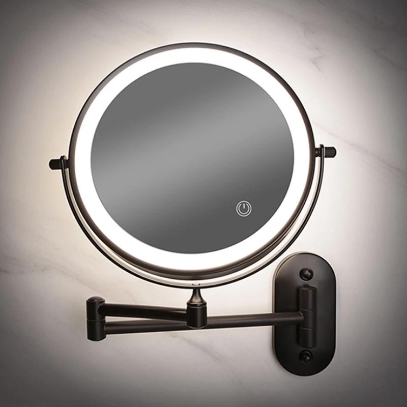 Makeup Spejl – LED-belysning, Forstørrelseseffekt Og Trådløs 