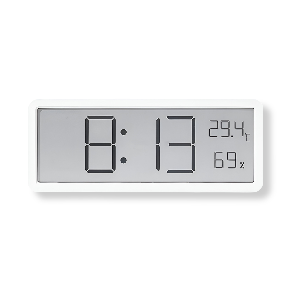 Multifunksjonell LED-veggklokke - tydelig display og moderne design