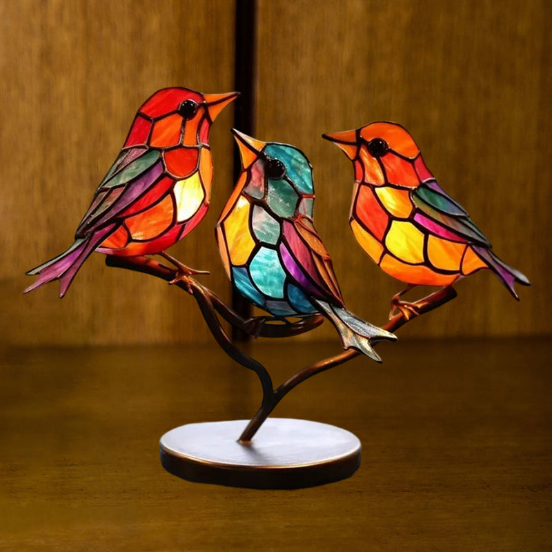 Ornement Décoratif – Oiseaux Posés Sur Une Branche