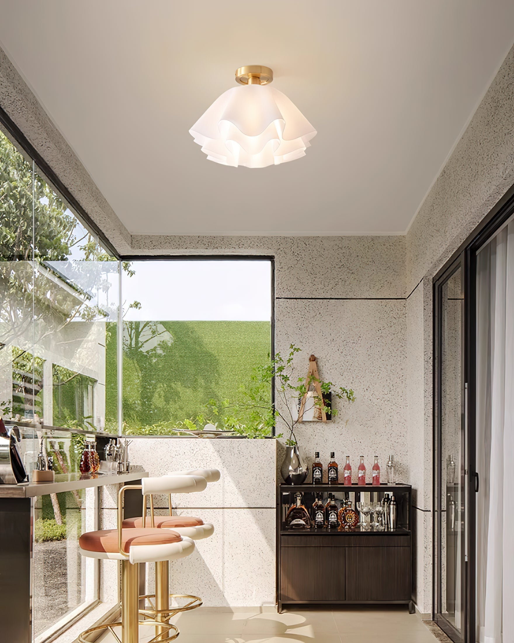 Moderne Elegant Loftlampe – Raffineret Belysning Og Varm Atmosfære 
