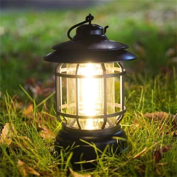 Candeeiro de campismo LED retro - Estilo vintage e praticidade