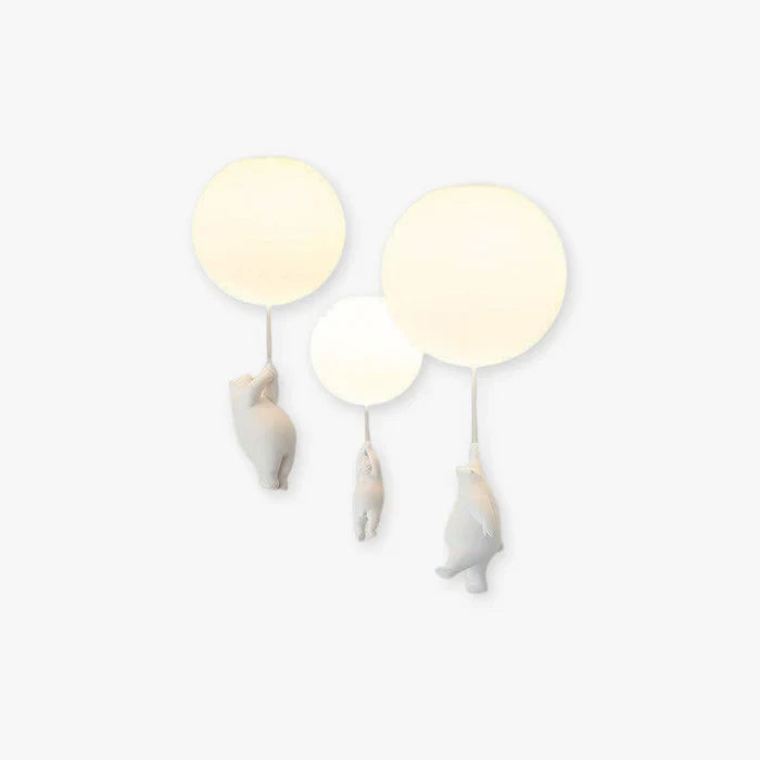 Deckenleuchte Kind — Hängende Bären an leuchtenden Ballons 