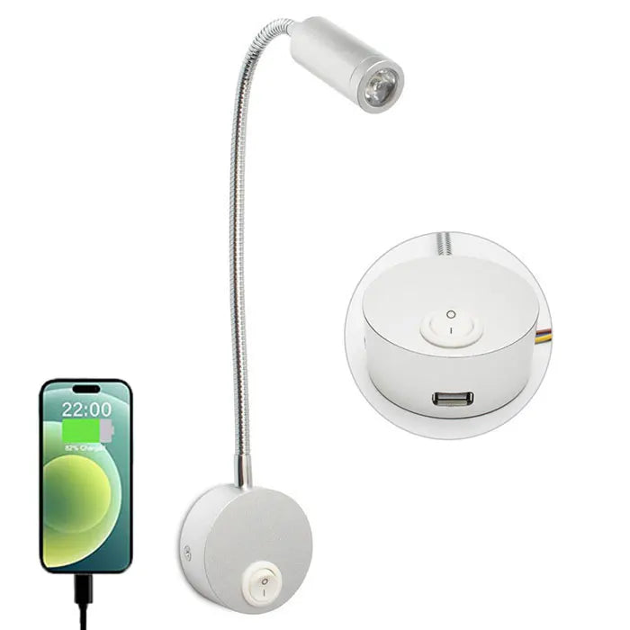 Flexibel LED-vägglampa - rörlighet, elegans och riktat ljus