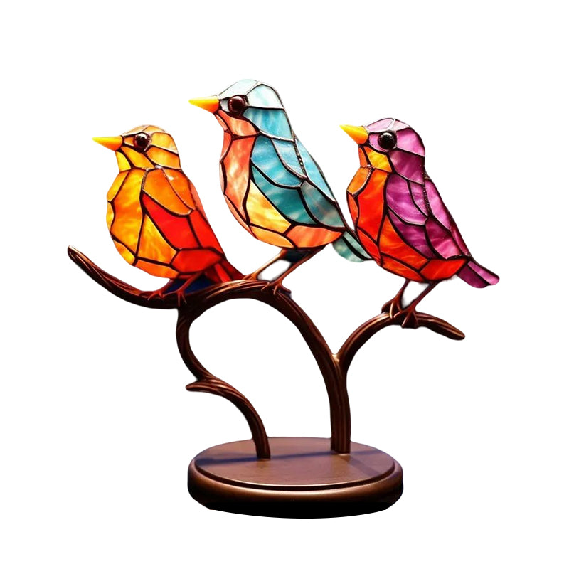 Ornement Décoratif – Oiseaux Posés Sur Une Branche